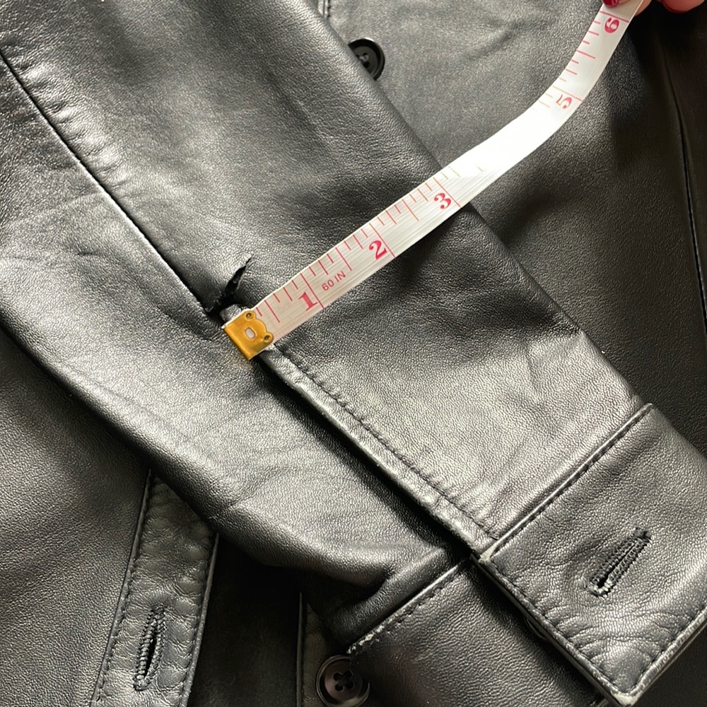 Caslon | 100% Genuine Lamb Leather Button Down Shirt - Picture 7 of 10